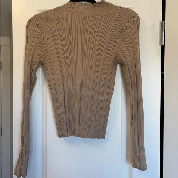 Dynamite Beige Ribbed Sweater - Picture 2 of 4
